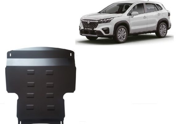 Steel skid plate for the protection of the engine and the gearbox for Suzuki S-Cross