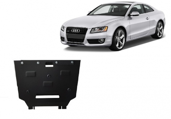 Steel gearbox skid plate for Audi A5