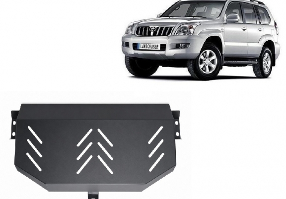 Steel fuel tank skid plate  for Toyota Land Cruiser J120 - for 3 doors model 