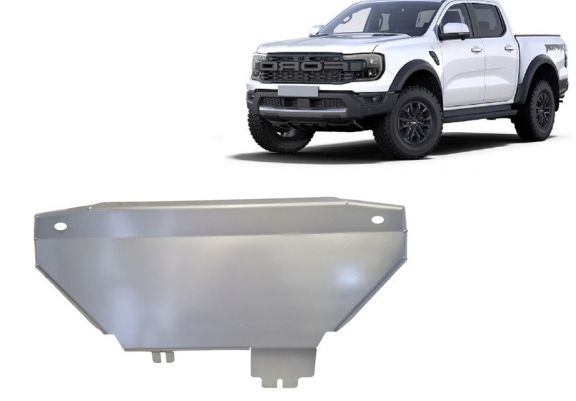 Aluminum radiator skid plate for Ford Ranger Raptor