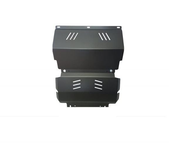 Steel skid plate for the protection of the engine and the radiator for Mitsubishi L 200