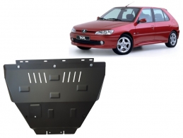Steel skid plate for Peugeot 306
