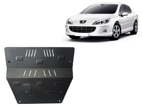 Steel skid plate for Peugeot 407