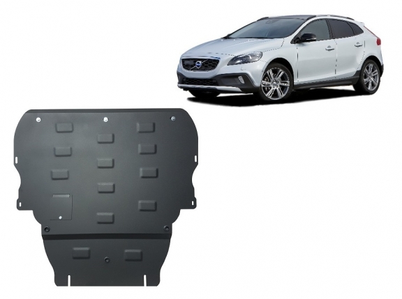 Steel skid plate for Volvo V40
