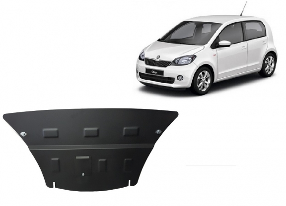 Steel skid plate for the protection of the engine and the gearbox for Skoda Citigo