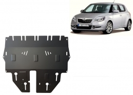 Steel skid plate for Skoda Fabia 2