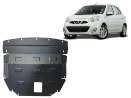 Steel skid plate for Nissan Micra