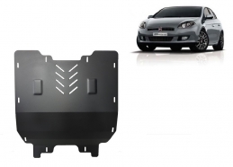 Steel skid plate for the protection of the engine and the gearbox for Fiat Bravo