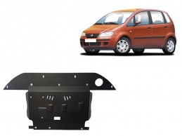 Steel skid plate for the protection of the engine, gearbox and differential for Fiat Idea