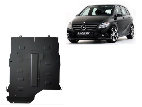 Steel skid plate for the protection of the engine and gearbox for Mercedes B-Class W245
