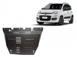 Steel skid plate for Fiat Panda 4x2