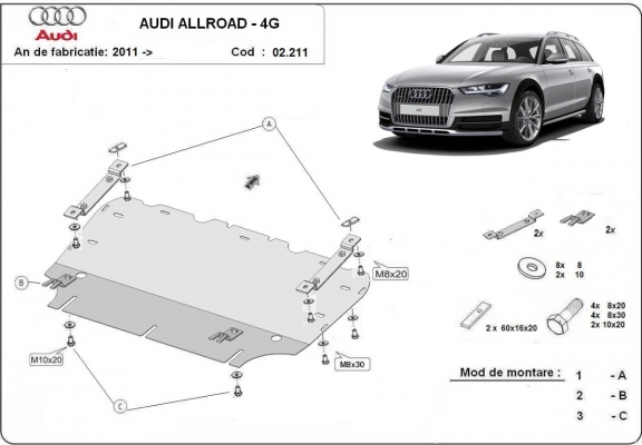 Skid plate Audi All Road A6