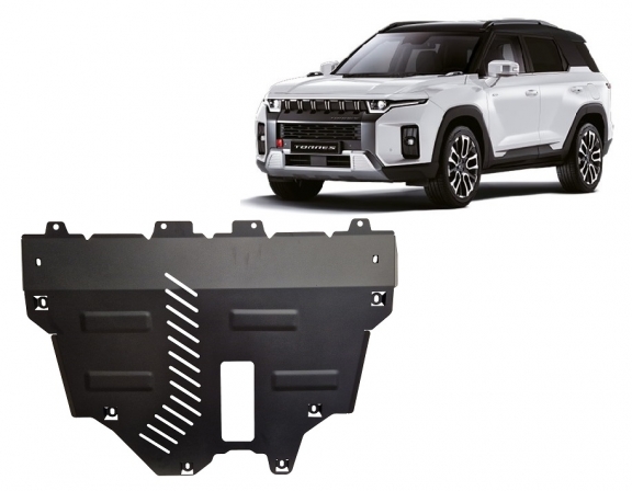 Steel skid plate for Ssangyong Torres