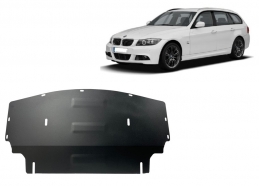 Steel radiator skid plate for BMW seria 3 - E90