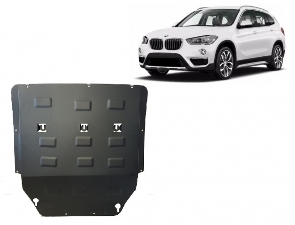 Steel skid plate for BMW X1 F48