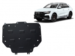 Steel gearbox skid plate for Audi Q8