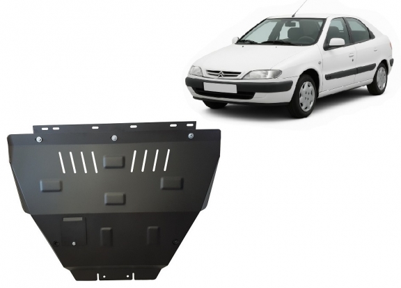 Steel skid plate for the protection of the engine and the gearbox for  Citroen Xsara