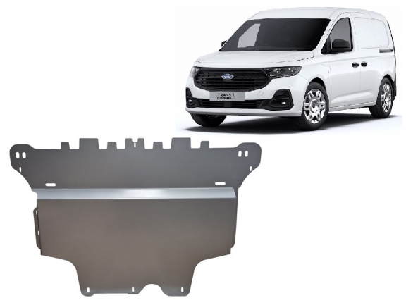 Aluminum skid plate for Ford Transit Connect