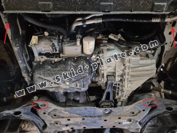 Aluminum skid plate for Ford Transit FWD