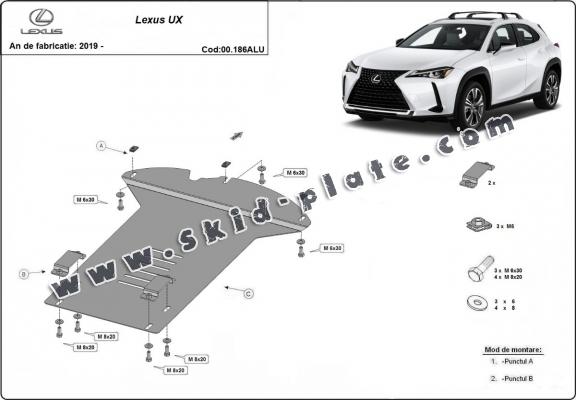 Aluminum catalytic converter plate/cat lock for Lexus UX Aluminum catalytic converter plate/cat lock for Lexus UX