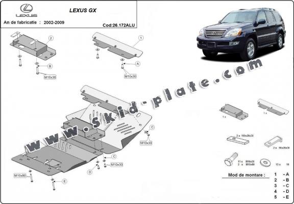 Aluminum skid plate for Lexus GX Aluminum skid plate for Lexus GX