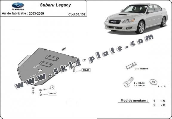 Steel manual gearbox skid plate Subaru Legacy