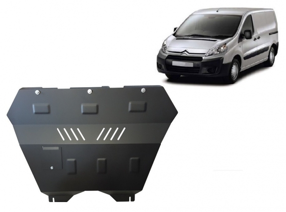 Steel skid plate for the protection of the engine and the gearbox for Citroen Jumpy