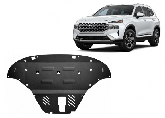 Steel skid plate for Hyundai Santa Fe