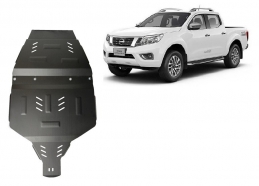 Steel gearbox skid plate for Nissan Navara NP300 - D23