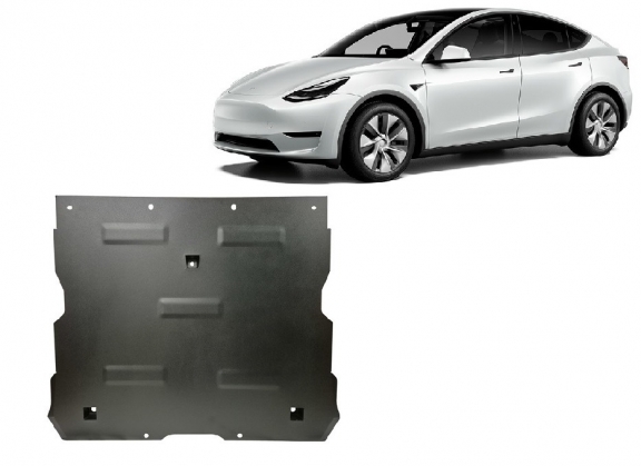 Front electric motor skid plate for Tesla Model Y AWD