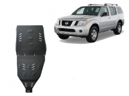 Steel gearbox and differential skid plate for Nissan Pathfinder