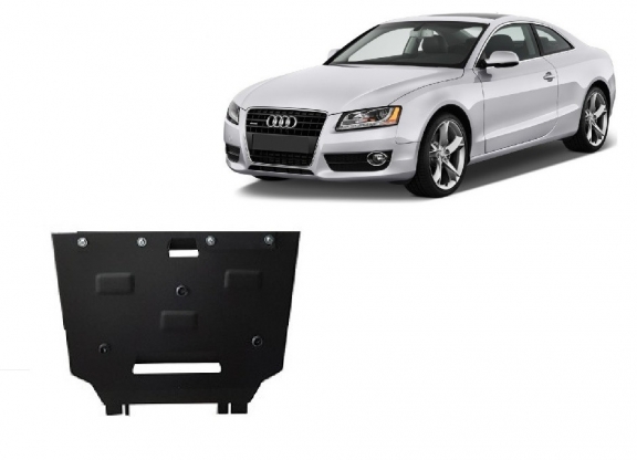 Steel gearbox skid plate for Audi A5