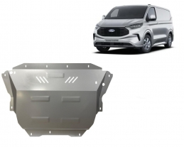 Aluminum skid plate for the protection of the engine and the gearbox for Ford Tourneo Custom PHEV
