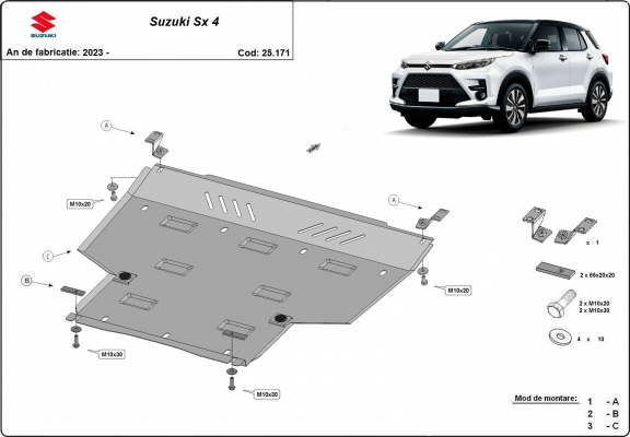 Steel skid plate for Suzuki SX 4 - promotional package