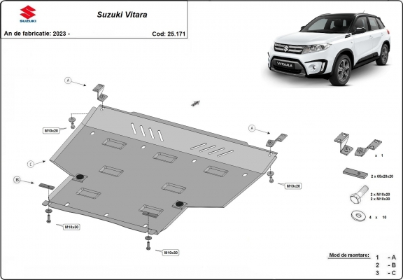 Steel skid plate for Suzuki Vitara - promotional package