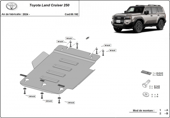 Steel skid plate for Toyota Land Cruiser - promotional package