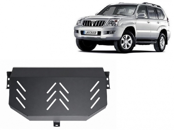 Steel fuel tank skid plate  for Toyota Land Cruiser J120 - for 3 doors model 