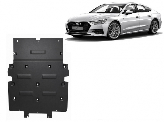 Steel skid plate for Audi A7