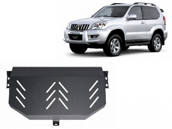 Steel fuel tank skid plate  for Toyota Land Cruiser J120 - for 3 doors model 