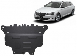 Steel skid plate for Skoda Superb 