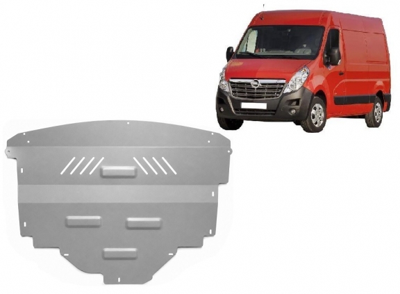Aluminium skid plate for Opel Movano