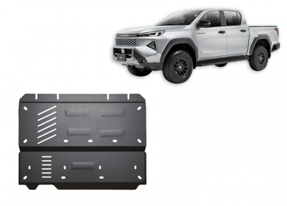 Steel transfer case skid plate for Toyota Hilux