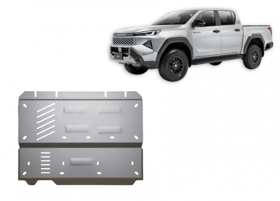 Aluminum differential skid plate for Toyota Hilux