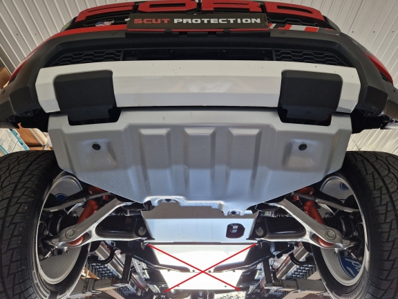 Aluminum skid plate for Ford Ranger Raptor