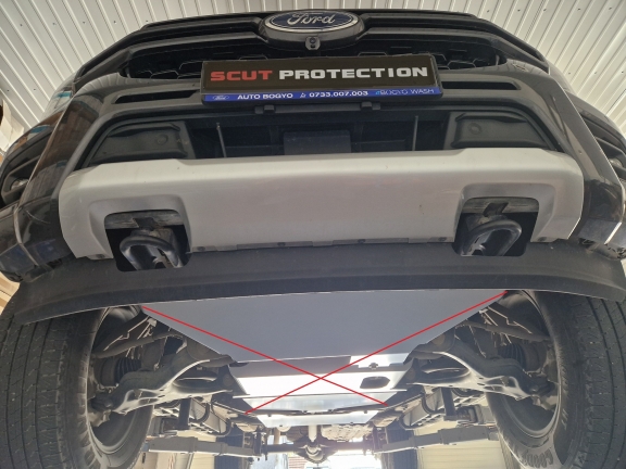 Steel transfer case skid plate for Ford Ranger