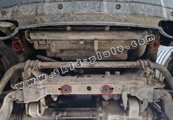 Steel radiator skid plate for Nissan Pathfinder