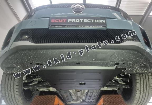 Steel skid plate for the protection of the engine and the gearbox for Citroen C3