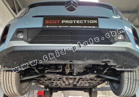 Steel skid plate for the protection of the engine and the gearbox for Citroen C3