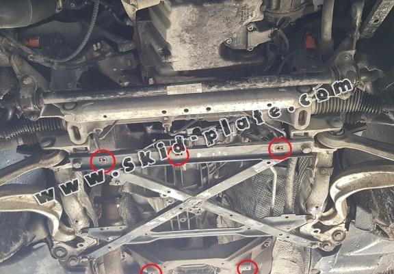 Steel gearbox skid plate for Audi A4 4 B8 All Road