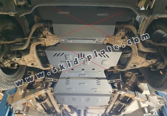 Steel gearbox skid plate and transfer case guard Mercedes X-Class W470